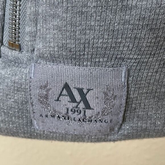 Armani Exchange Vest Women's SP Gray Quilted Puffer Full Zip Snap Pockets - Picture 5 of 12